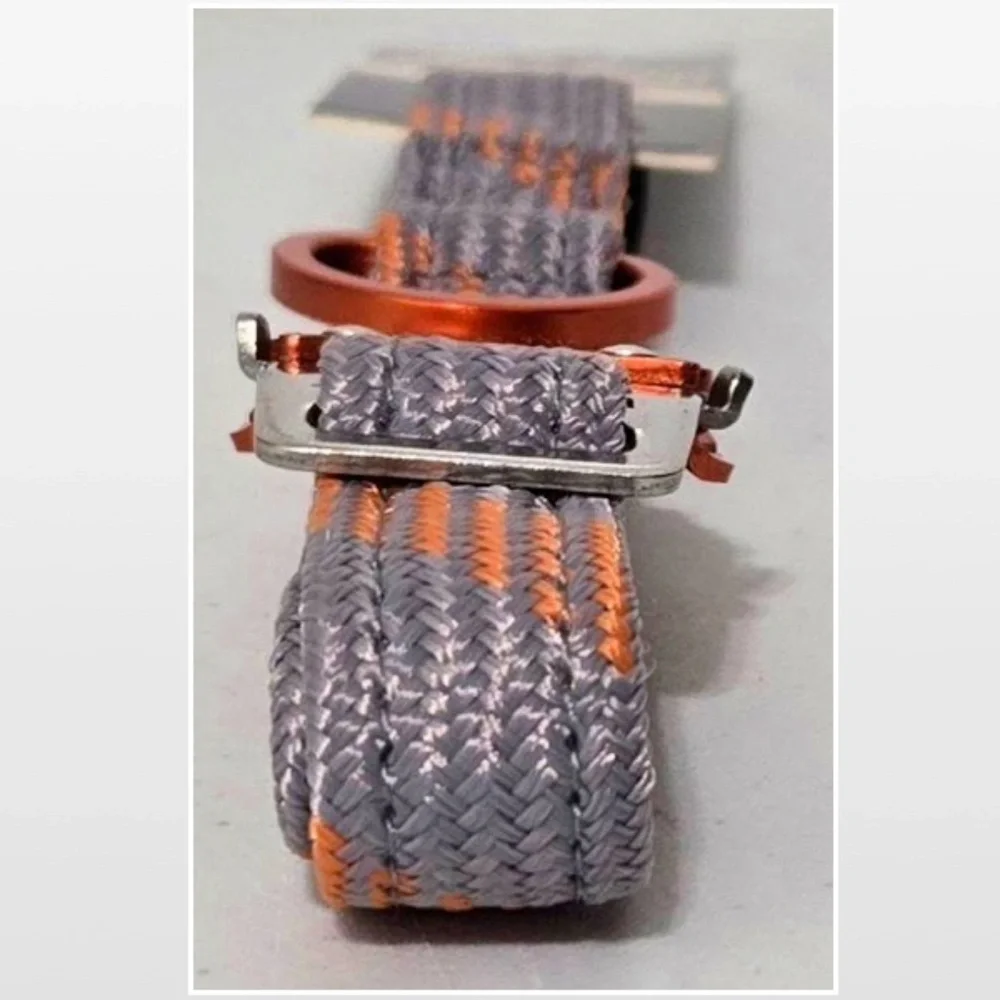 New Lake & Trail Dog Collar Medium Adjustable Pet Animal Grey Orange NWT